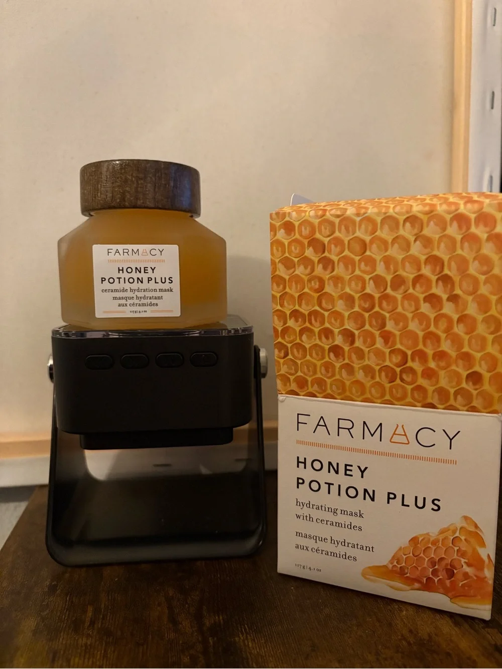 Farmacy Honey Potion Plus Hydrating Mask - amber & white packaging